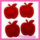 100 Red Felt 3/4  Apple Fruit Padded Applique Hair Kid