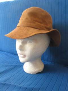 Mode der 60er 70er, Damen Hut aus Wildleder Hippiezeit Rarität in 