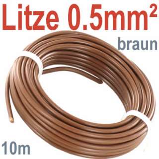 Litze LiYv 10m 1x 0,5mm² 11 Farben z. Auswahl 0,15€/m  