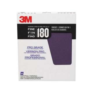 3M 180 Grit Fine Pro Grade Sandpaper 26180CP 5 CC 