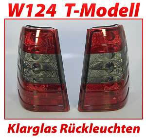 Klarglas Heckleuchten Mercedes W 124 Kombi T Modell NEU ROT / GRAU 