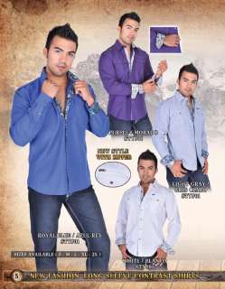 Fashion Long sleeve shirts for men. Button down. Made in USA. choose 