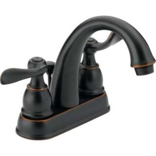 Delta Windemere 4 In. 2 Handle Mid Arc Bathroom Faucet in Oil Rubbed 