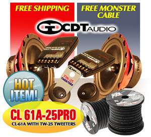 CDT AUDIO CL 61A 25 PRO CLASSIC 6.5 COMPONENT SPEAKERS  