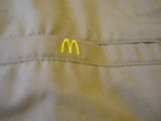 McDonalds employee short sleeve button front shirt adult Large L NWT 