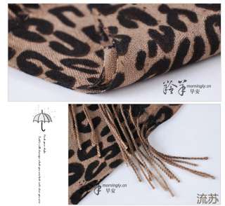   Ship Fashion 100% Wool Scarf Shawl Leopard Point & Zebra Stripe  