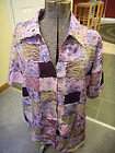 JORDAN WOMAN Purple Print Short Sleeve Blouse Plus Size 22 Womens