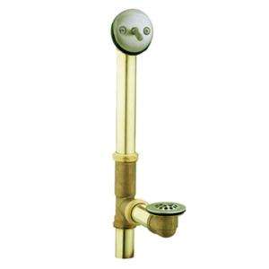 MOEN 1 1/4 In. Brass Trip Lever Drain Assembly in Brushed Nickel 