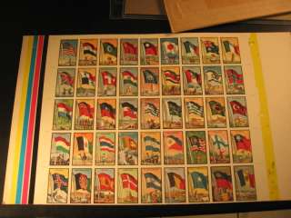 1963 Topps Flag Midgees Uncut Finished Sheet w 45 Cards  