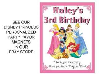 12 DISNEY PRINCESS BIRTHDAY PARTY FAVORS PHOTO MAGNETS  