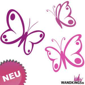 Wandaufkleber Schmetterlinge Butterfly   3 Stück   W01  