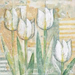 Barjot, Eric   White Tulips   Kunstdruck Artprint Blumen Gemälde 