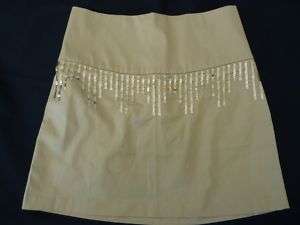 NWT Free People Champagne Sequined Skirt Gold 10 $88  