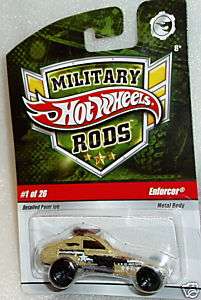 Hotwheels Military Rods Enforcer beige metal body 1/26  