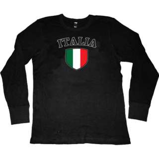 Italia Italy Soccer Mens Long Sleeve Thermal T Shirt  