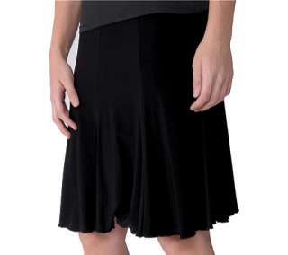 Adi Designs Elastic Waist Stretch Knit Flare Skirt    