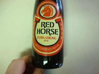 Vintage Red Horse Extra Strong Beer Happy Horse Unopened FULL Bottle 