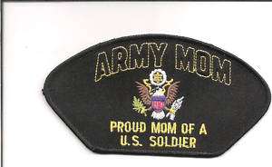 PROUD ARMY MOM OF A U.S. SOLDIER EMBROIDERED PATCH  