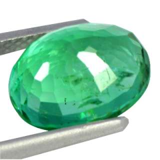 04 cts Natural Top Mined Green Emerald Loose Gemstone Oval Cut 