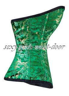 Green Dragon CORSET FULL STEEL Boned Bustier NEW S  