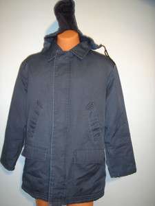 US MILITARY BLUE COLD WEATHER HOODED PARKA LARGE  