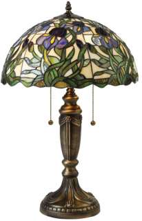 Lite Source Kamran iris motif Tiffany Table Lamp c41045  