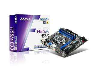 MSI H55M E33 Intel H55 i3/i5/i7 Socket 1156 Motherboard  