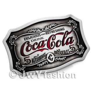 DELICIOUS and REFRESHING DRINK 5 CENTS Leather Belt Buckle vr081 