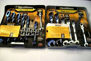 14pc GEARWRENCH FLEX HEAD RATCHETING RATCHET POLISHED WRENCH SET SAE 