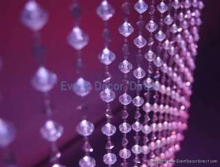 6ft Long Large Diamond Iridescent Acrylic Crystal Curtain Wedding 