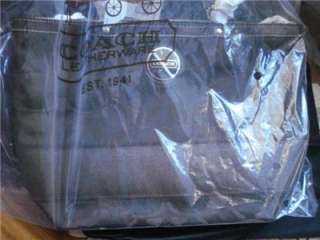 NWT COACH F18037 Signature Stripe Sateen Tote Brown Bag  