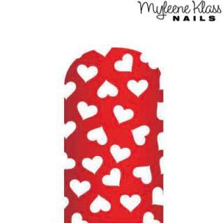   24 NAIL WRAPS & NAIL FILE   RED HEARTS   NEW AS SEEN ON TV  