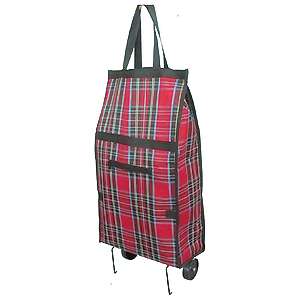 Foldable Fold up Handbag Shopping Trolley Cart Grocery Bag with on Two 