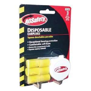  AOSafety Disposable Earplugs Yellow 4 Pair 90580 Pack Of 