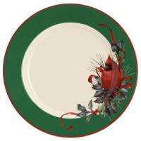 Lenox Winter Greetings Green Cardinal 12 pc Dinnerware Set NIB  