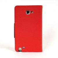   Note i9220 N7000 i717 Edge leather Case red+black two tone  