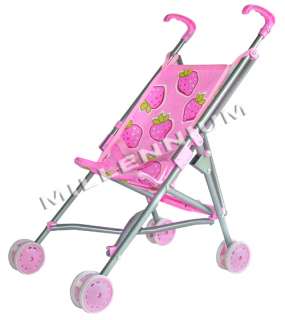 Pink Baby Doll Pram Buggy Pushchair Push Chair Stroller  