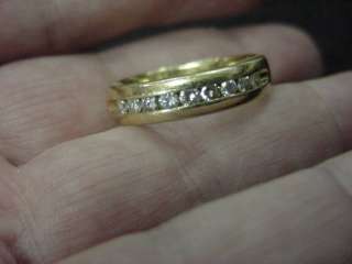 14K Yellow Gold .50 CT CHANNEL SET DIAMOND BAND Ring  