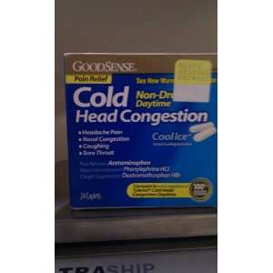  GoodSense   Cold Head Congestion   CoolIce   24 Caplets 