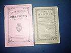Manuel pour les Missions, et Cantiques pour Missions, de 1923