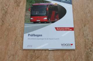 Prüfbogen Führerschein Klasse D Busführerschein in Bayern 