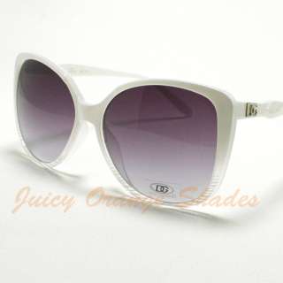 NEW DG Womens Retro VINTAGE INSPIRED CATEYE Fashion Sunglasses WHITE 