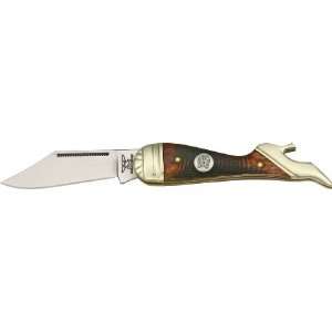  Rough Rider Knives 529 Small Leg Knife with Brown Sawcut 