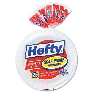  Hefty® Soak Proof Tableware, Foam Plates, 8 7/8 dia, 25 