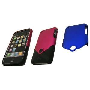  OEM IFROGZ PINK BLACK OR BLACK BLUE CASE FOR IPHONE 3G 3GS 
