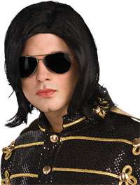Michael Jackson Straight Wig with Glasses   Michael Jackson Costume 