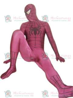 Fuchsia Red Spider Man Spandex Lycra Zentai Suit