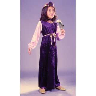 Child Velvet Flower Princess Costume   Regal Renaissance kids princess 