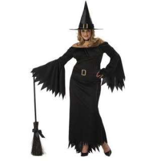 Elegant Witch Adult Plus Costume   Includes dress with attached belt 