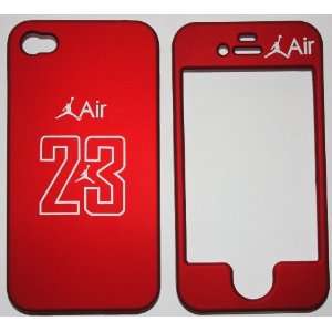 Licensed Jordan Air 23 RED basketball Apple iPhone 4 Faceplate Hard 